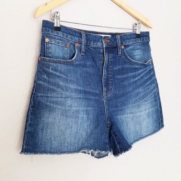 Madewell Cutoff Edition Glenoaks Wash Jean High-Rise Denim Shorts F7019 Size 29 - Picture 6 of 16